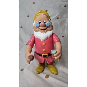 Vintage 1992 Snow White Seven Dwarfs Vinyl Plastic 6” Figures Set 7 W/Snow White